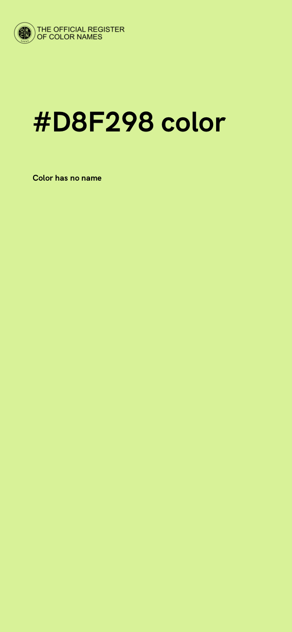 #D8F298 color image
