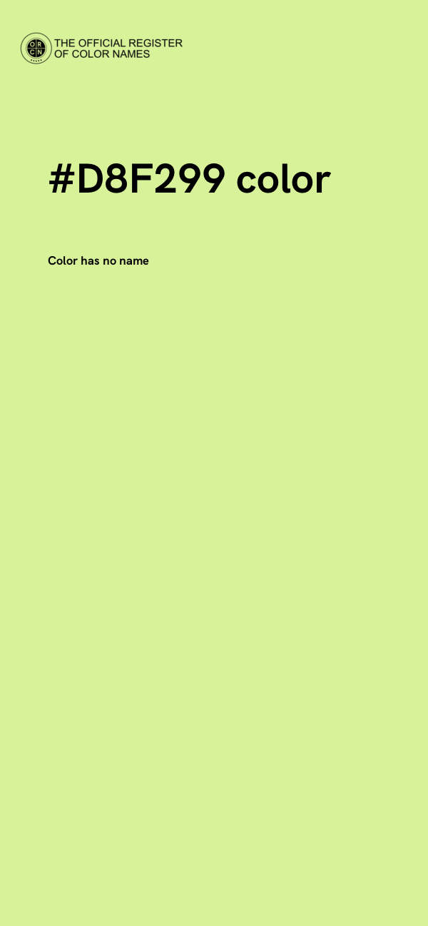 #D8F299 color image