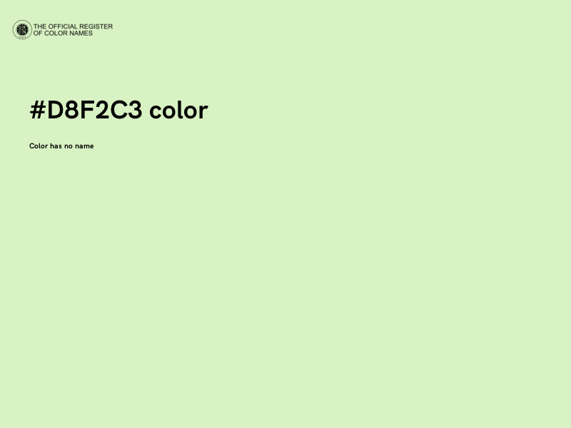 #D8F2C3 color image
