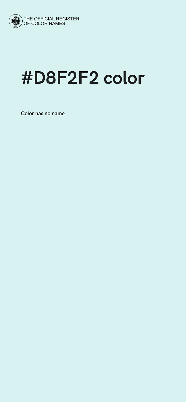 #D8F2F2 color image