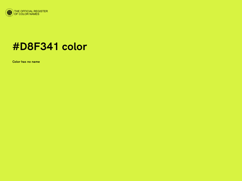 #D8F341 color image