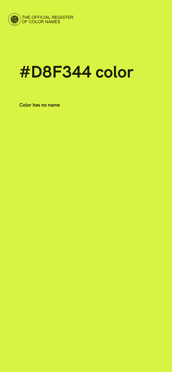 #D8F344 color image