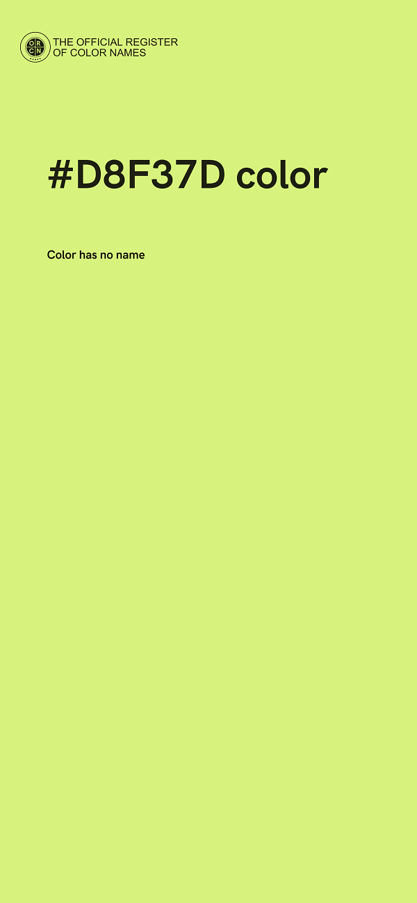 #D8F37D color image