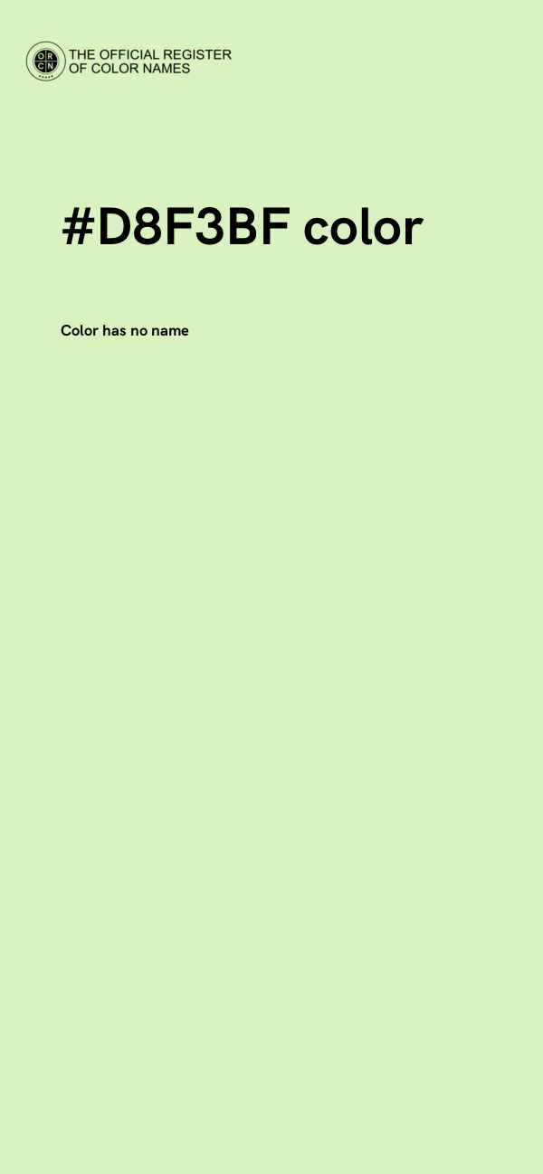 #D8F3BF color image