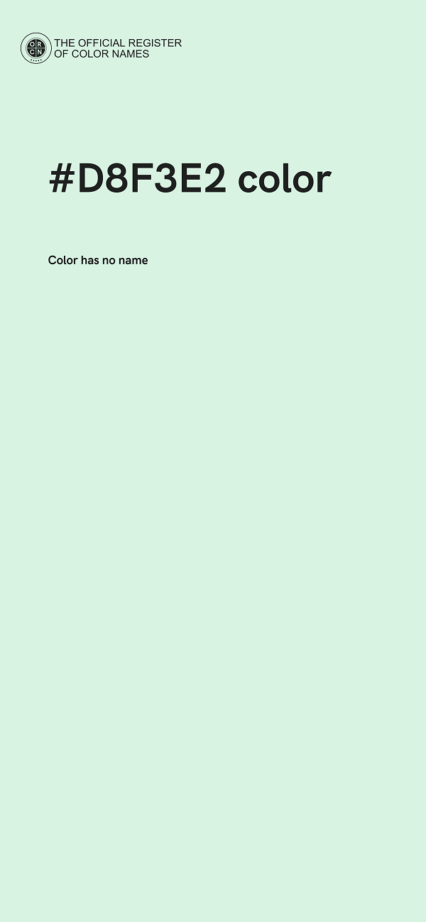 #D8F3E2 color image