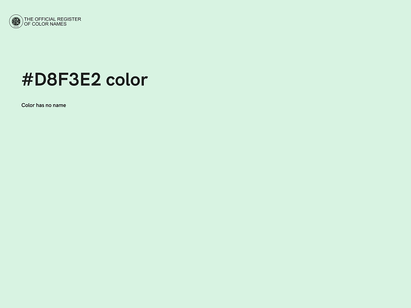 #D8F3E2 color image