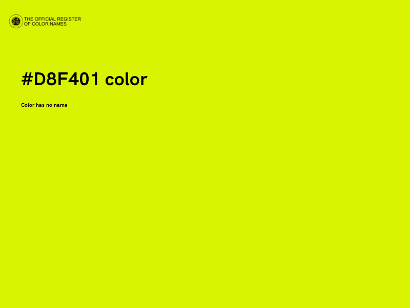 #D8F401 color image
