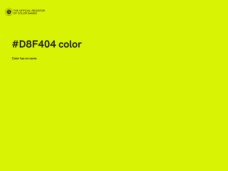 #D8F404 color image