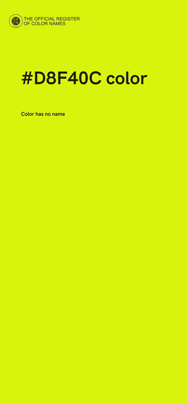 #D8F40C color image