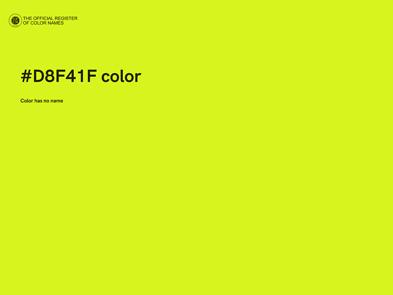 #D8F41F color image