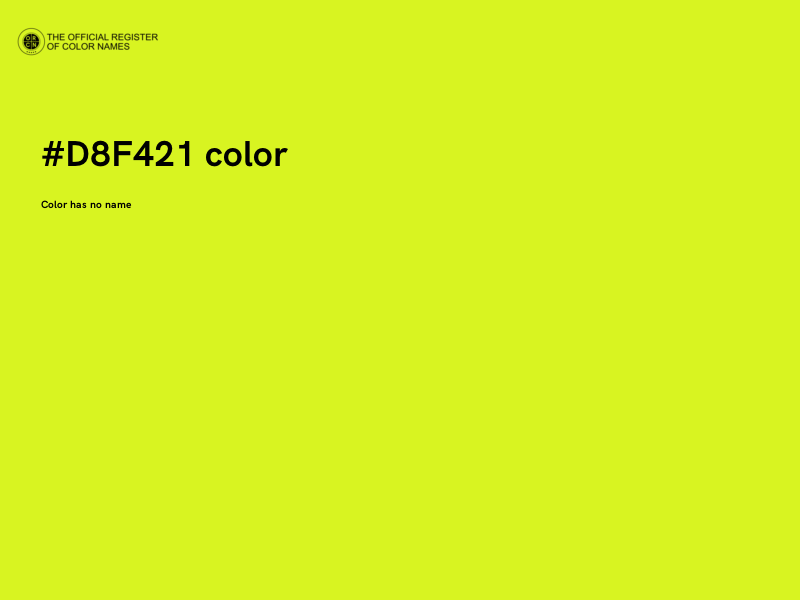 #D8F421 color image