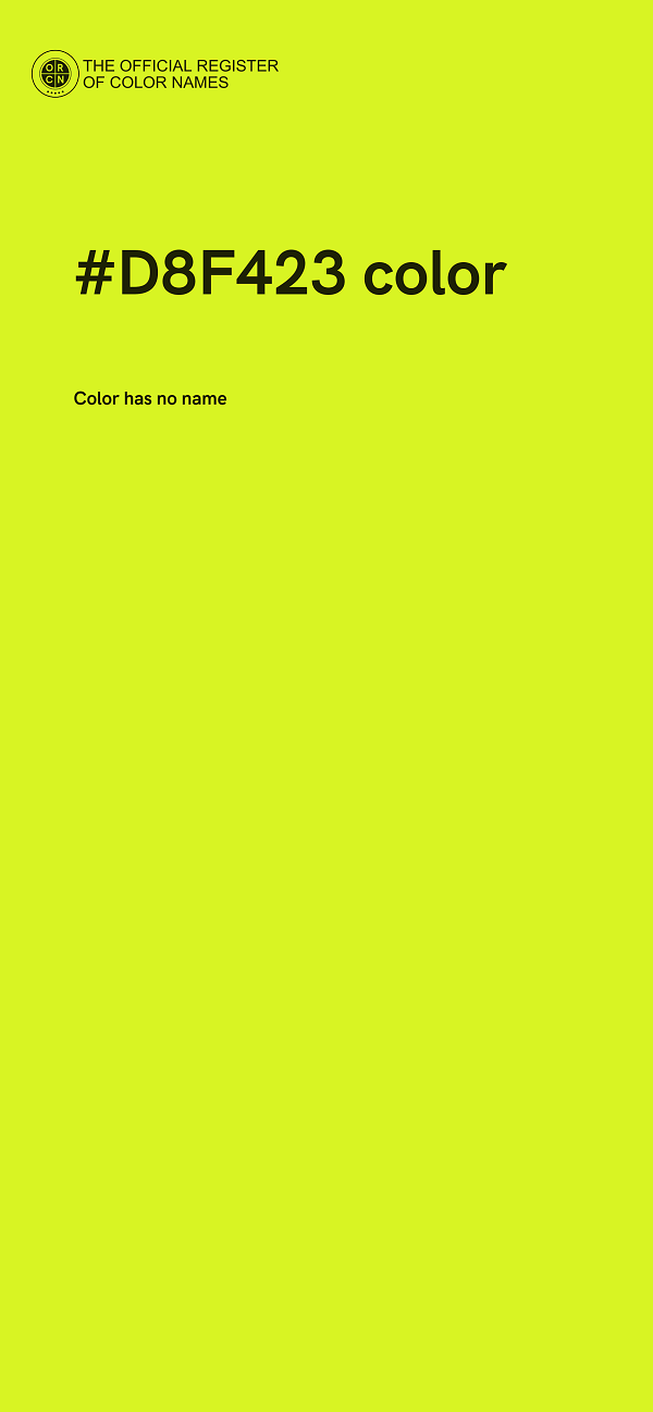 #D8F423 color image