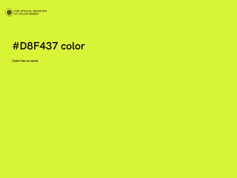 #D8F437 color image