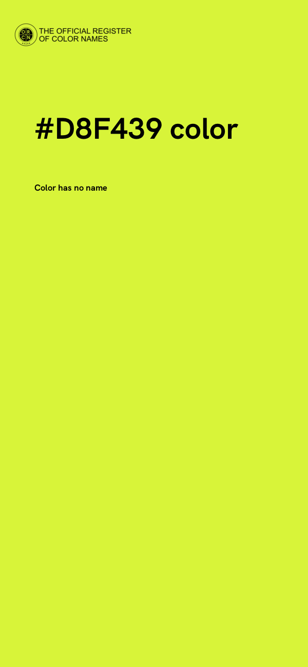 #D8F439 color image