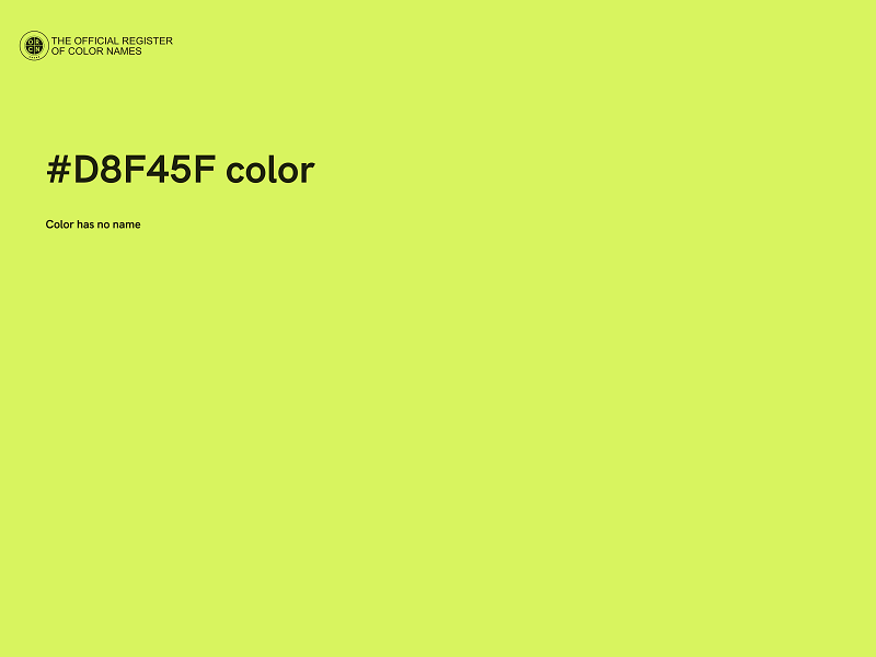 #D8F45F color image