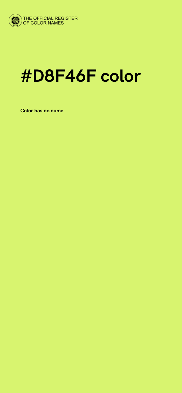 #D8F46F color image