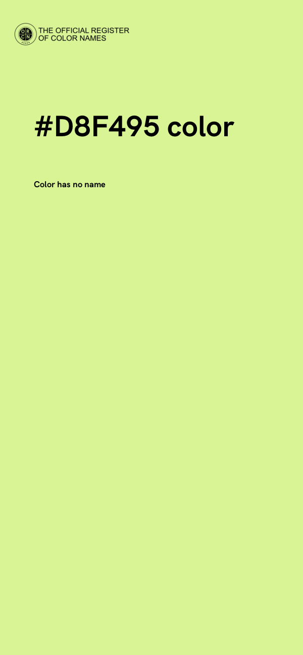 #D8F495 color image