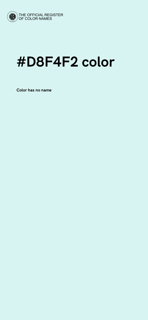 #D8F4F2 color image