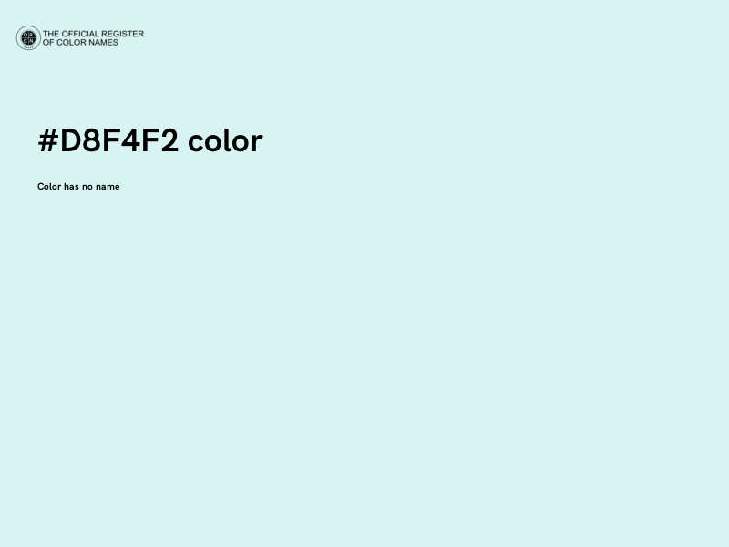 #D8F4F2 color image