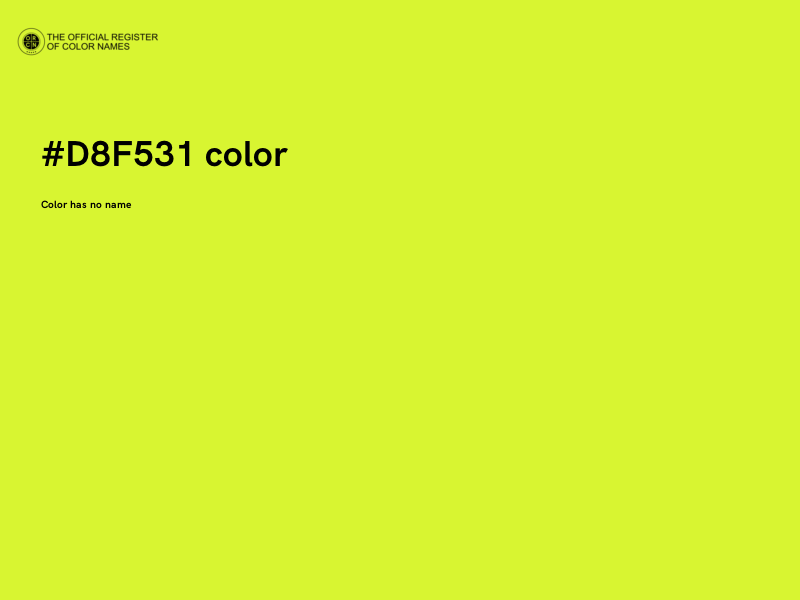 #D8F531 color image