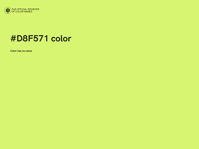 #D8F571 color image