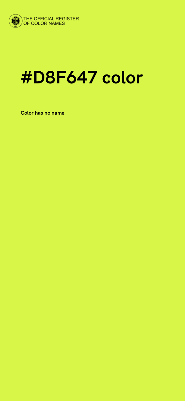 #D8F647 color image