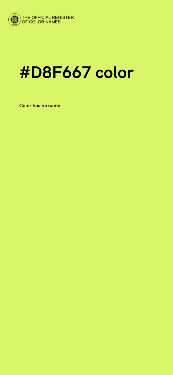 #D8F667 color image