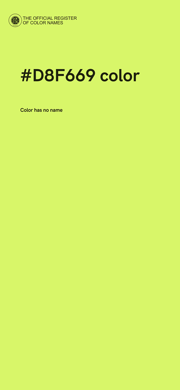 #D8F669 color image