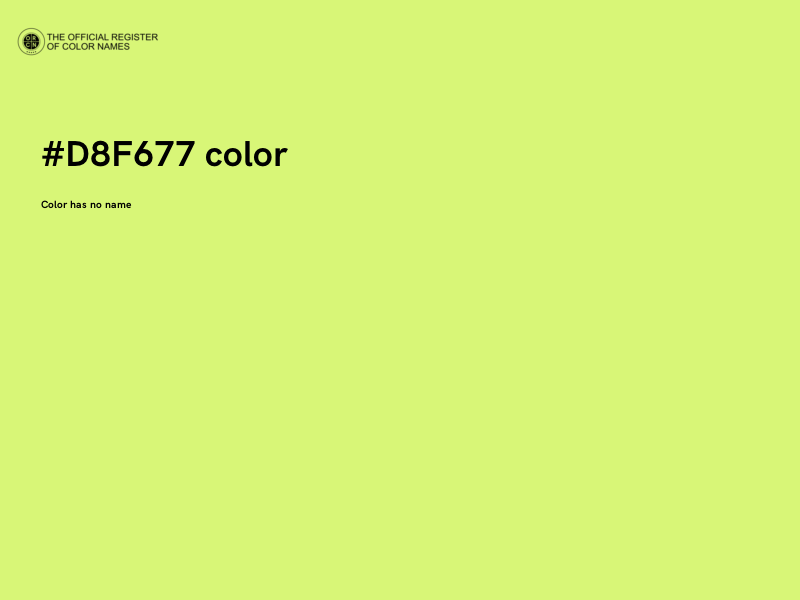 #D8F677 color image