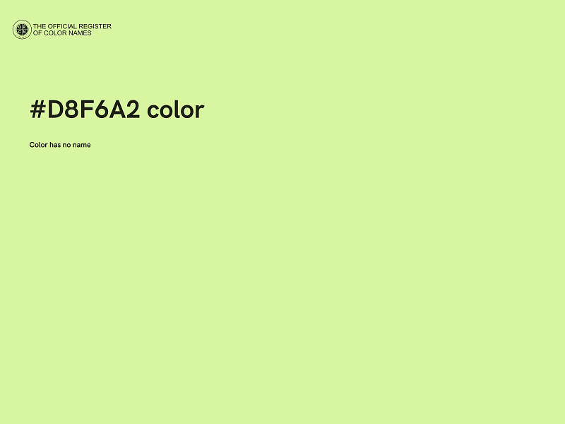 #D8F6A2 color image