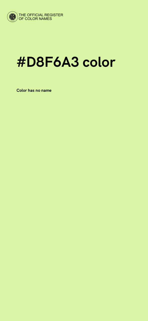 #D8F6A3 color image