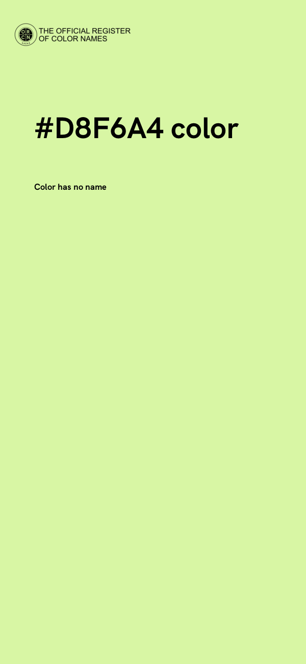 #D8F6A4 color image