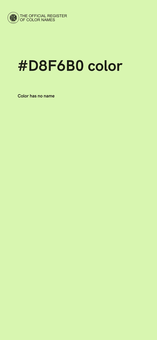 #D8F6B0 color image