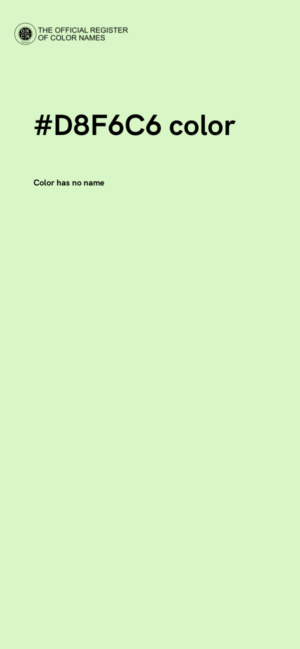 #D8F6C6 color image
