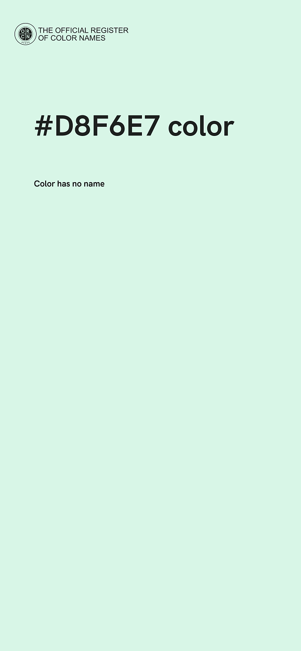 #D8F6E7 color image