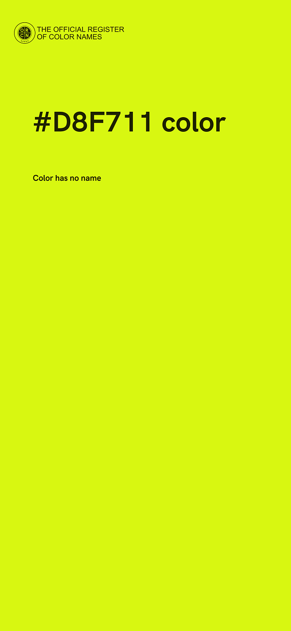 #D8F711 color image