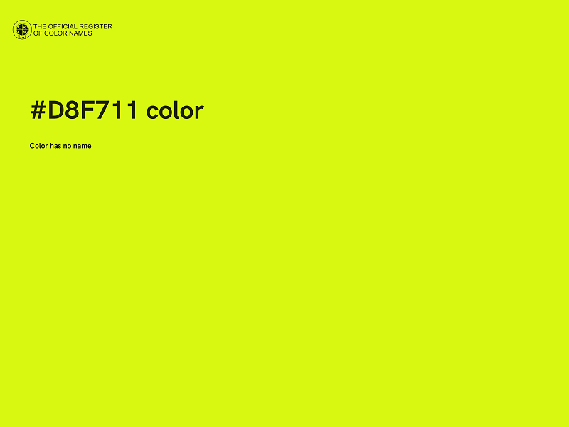 #D8F711 color image