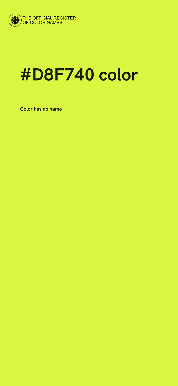 #D8F740 color image