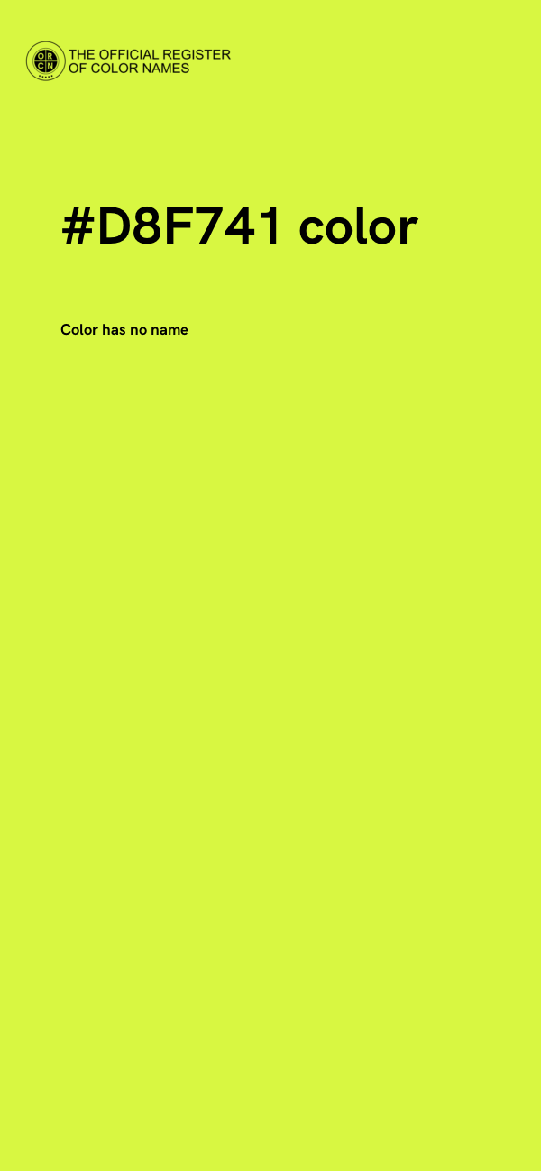 #D8F741 color image