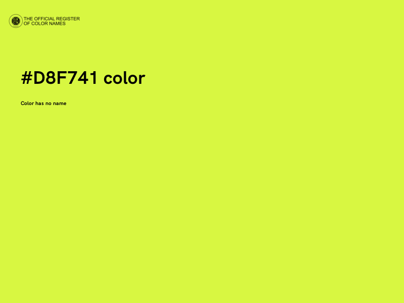 #D8F741 color image