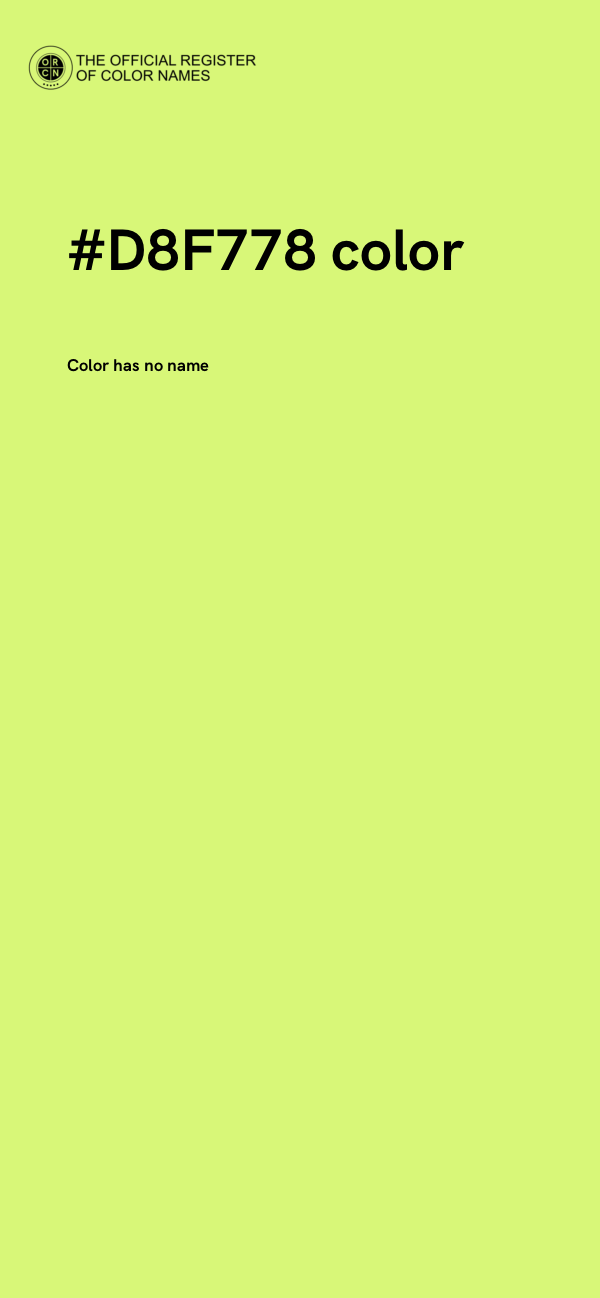 #D8F778 color image
