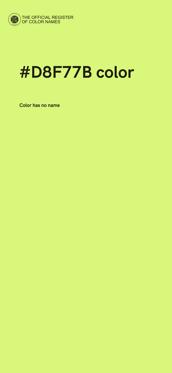 #D8F77B color image