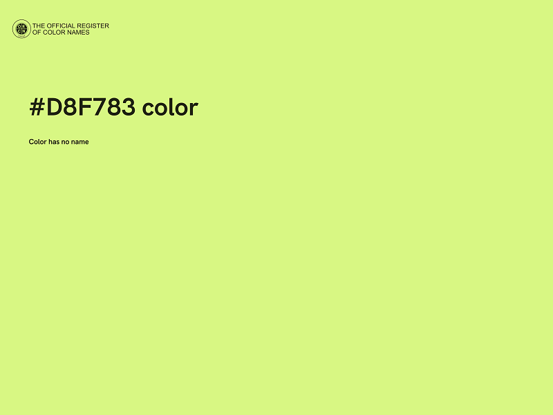 #D8F783 color image