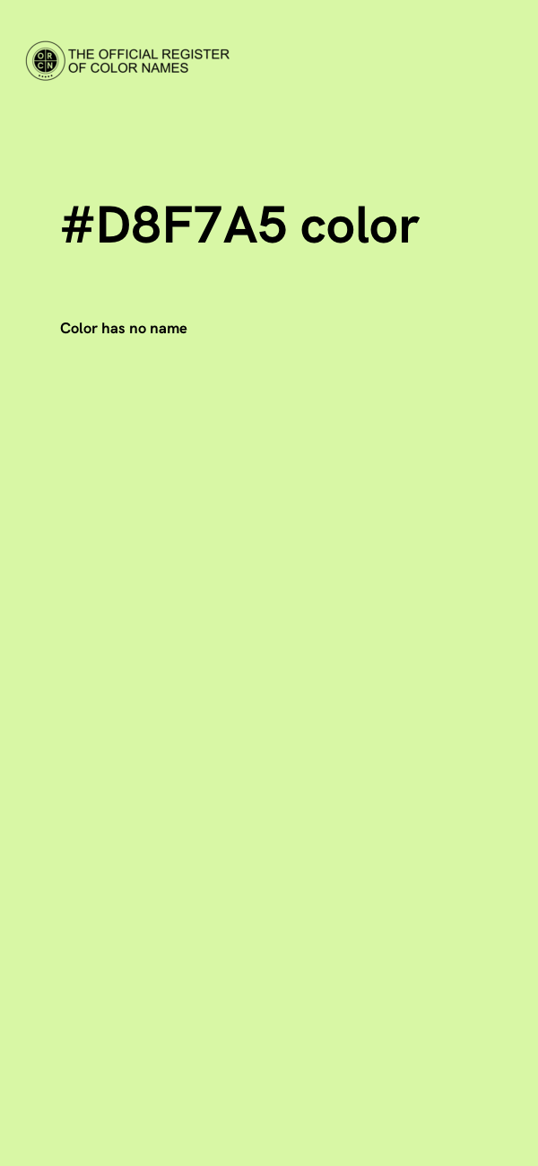 #D8F7A5 color image