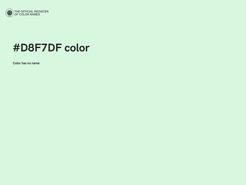 #D8F7DF color image