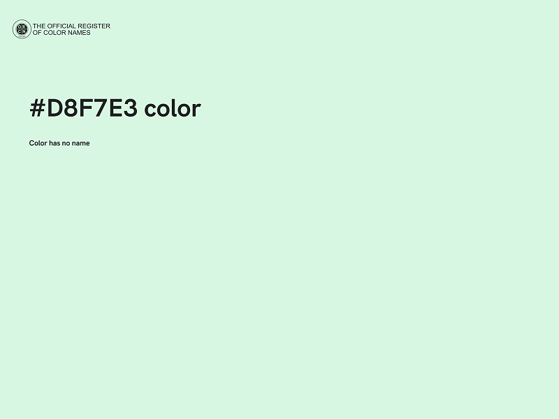 #D8F7E3 color image