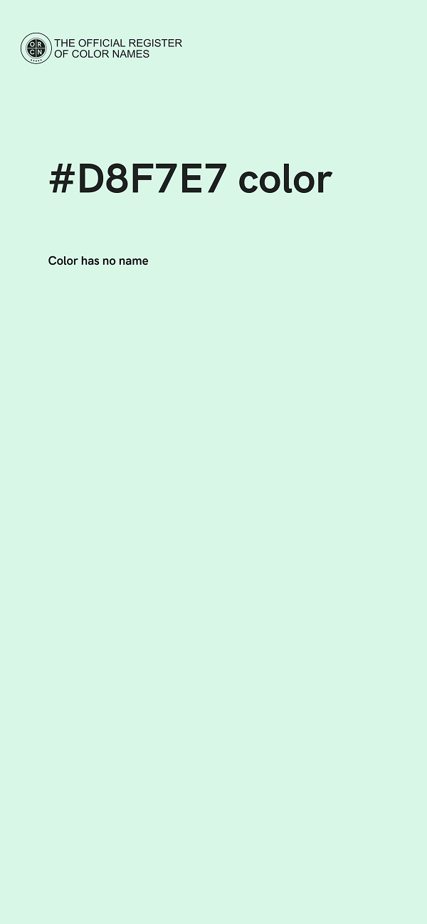 #D8F7E7 color image