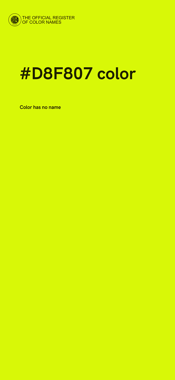 #D8F807 color image