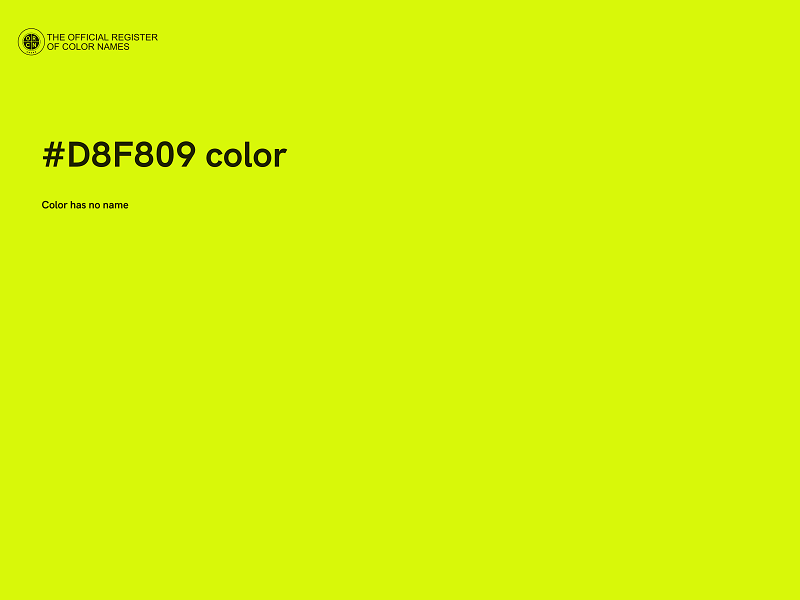 #D8F809 color image