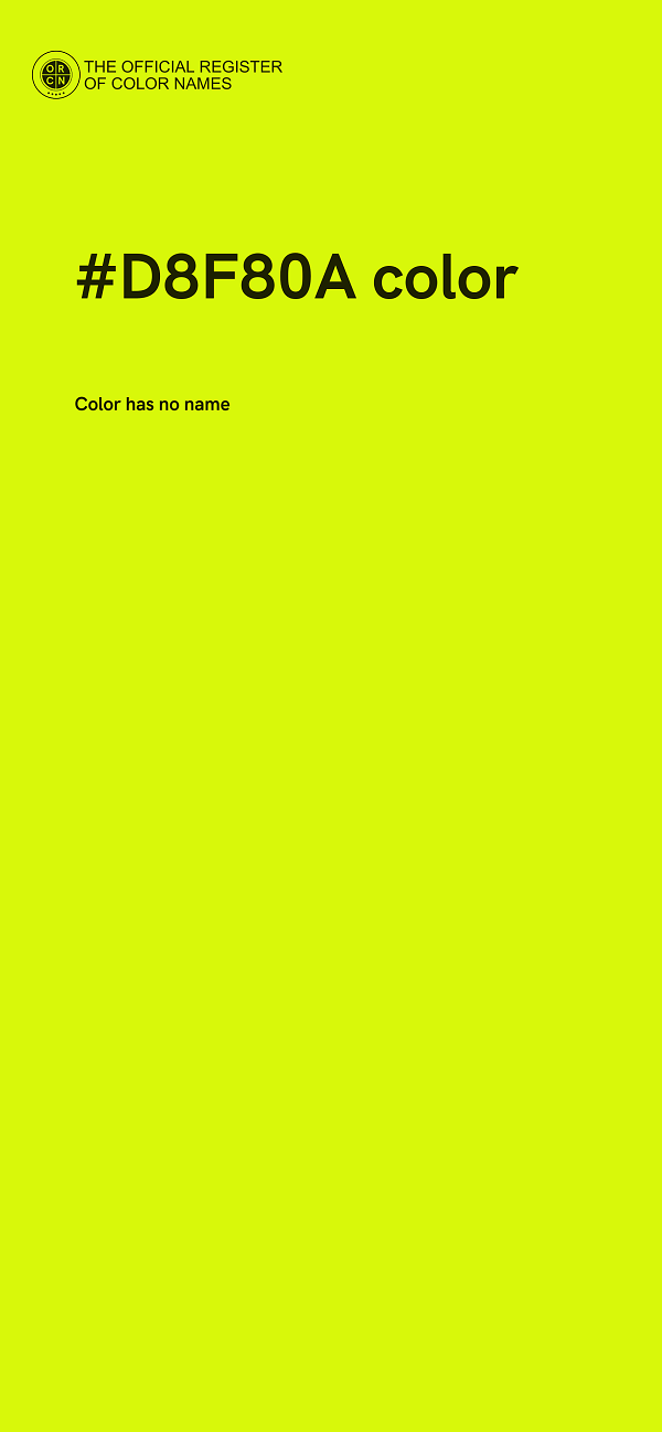 #D8F80A color image